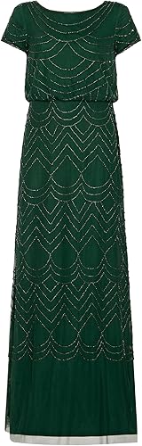 Adrianna Papell Women's Blouson Beaded Gwn Special Occasion Dress